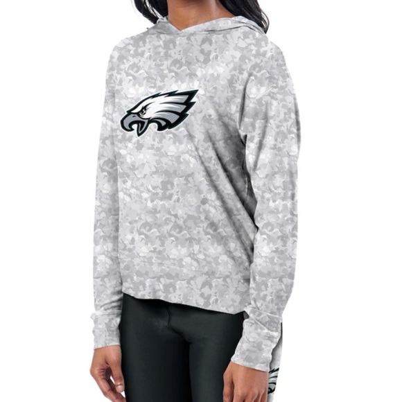 Women's Certo Gray NFL Philadelphia Eagles Session Pullover Hoodie Size L NWT - Picture 1 of 8